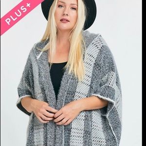 Grey short sleeve cardigan